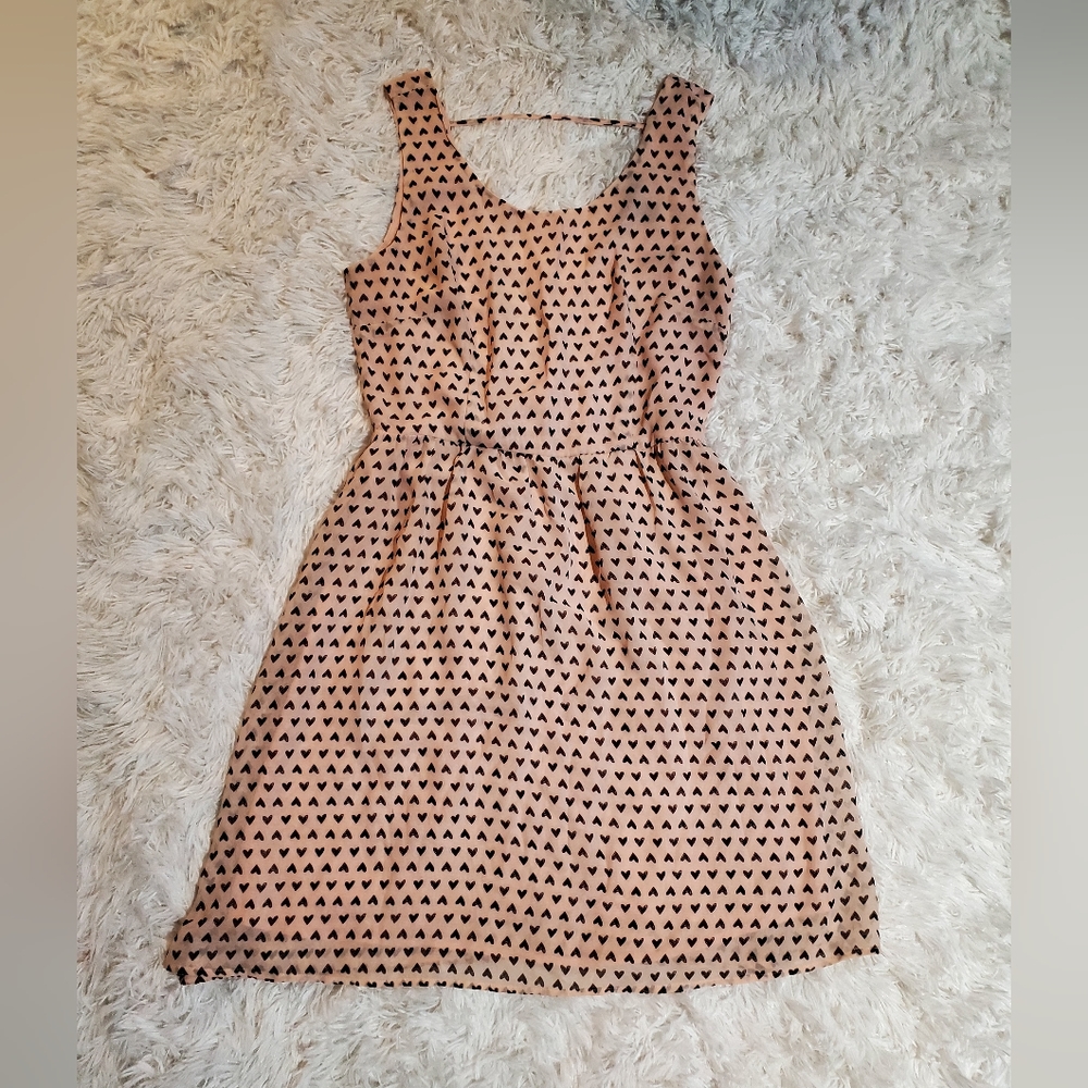 Chiffon Pastel Pink Hearts Dress
